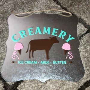 Handmade metal sign